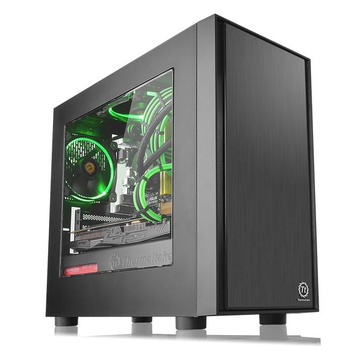 

Корпус Thermaltake Versa H17, mATX, Mini-Tower, USB 3.0, черный, без БП (CA-1J1-00S1WN-00), Versa H17