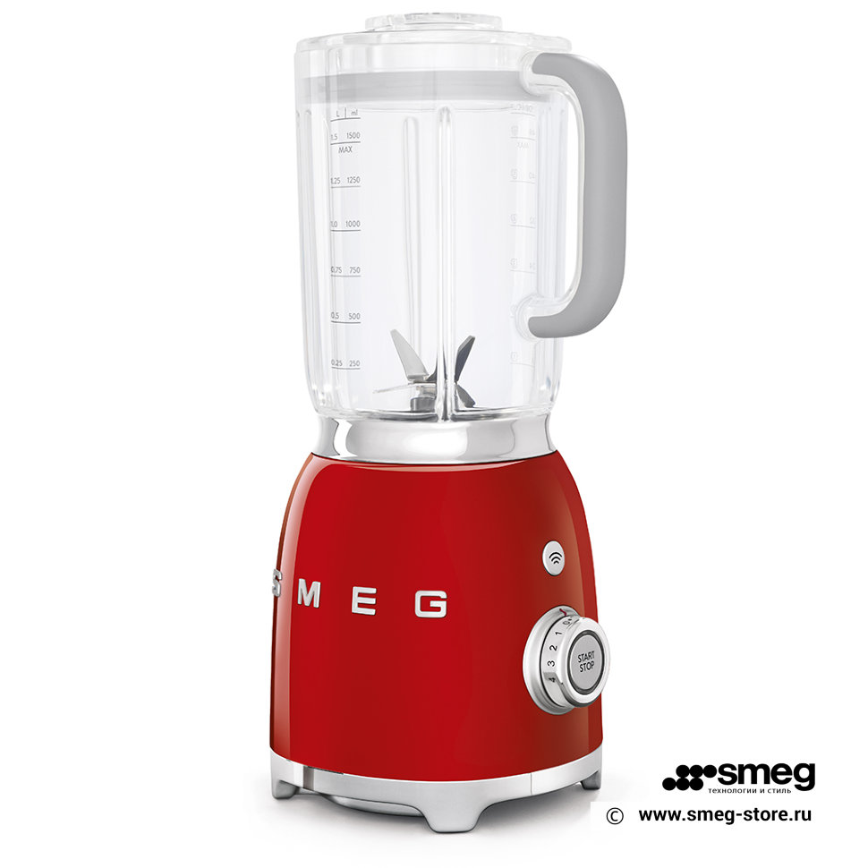 

Блендер стационарный Smeg BLF01RDEU 800Вт, 1.5л, белый/красный (1330850), BLF01RDEU