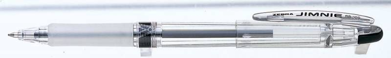 Ручка шариковая Zebra JIMNIE, черный, пластик, колпачок (RB-100-BK)