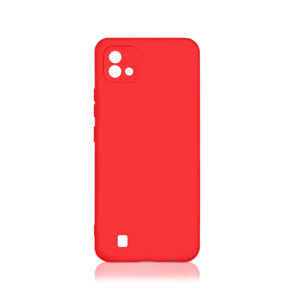

Чехол-накладка DF Силиконовый для смартфона Realme C20, силикон, красный (DF rmOriginal-10)