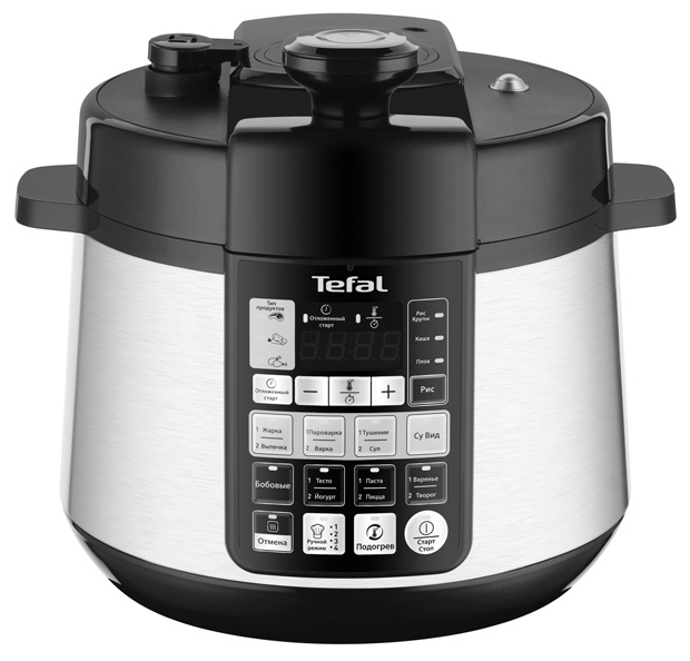 

Мультиварка Tefal CY621D32 4.8л, 1000 Вт, серебристый/черный (7211003315), CY621D32