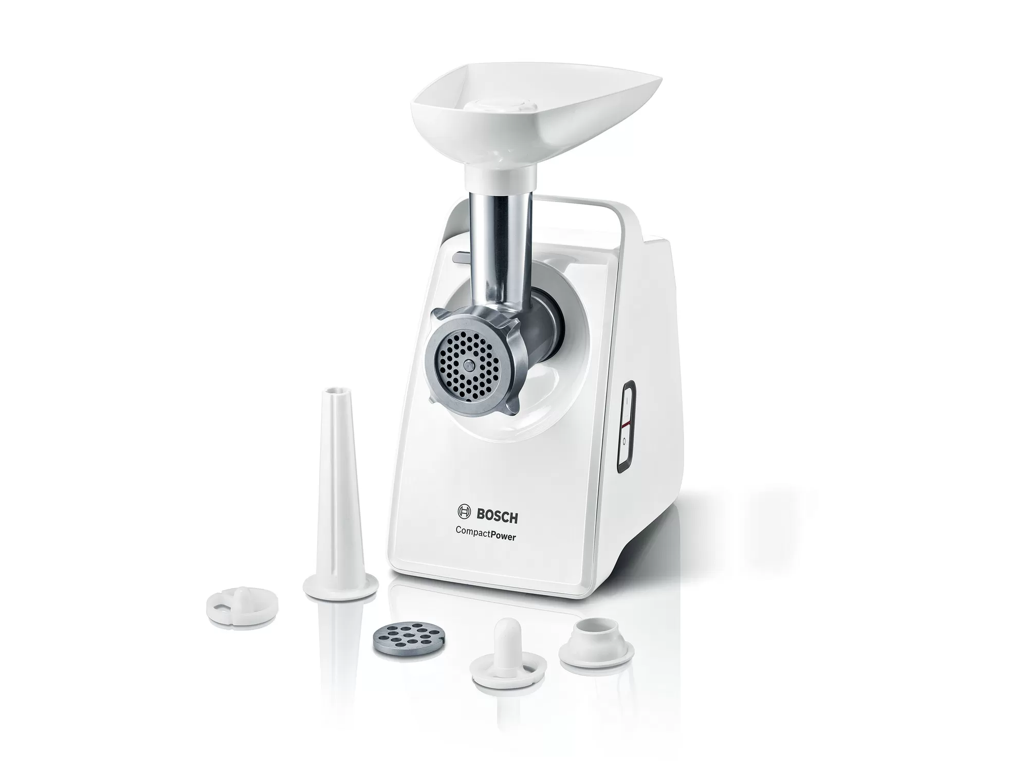 Электрическая мясорубка Bosch MFW3520W, 1.5 кВт, 1.8 кг/мин