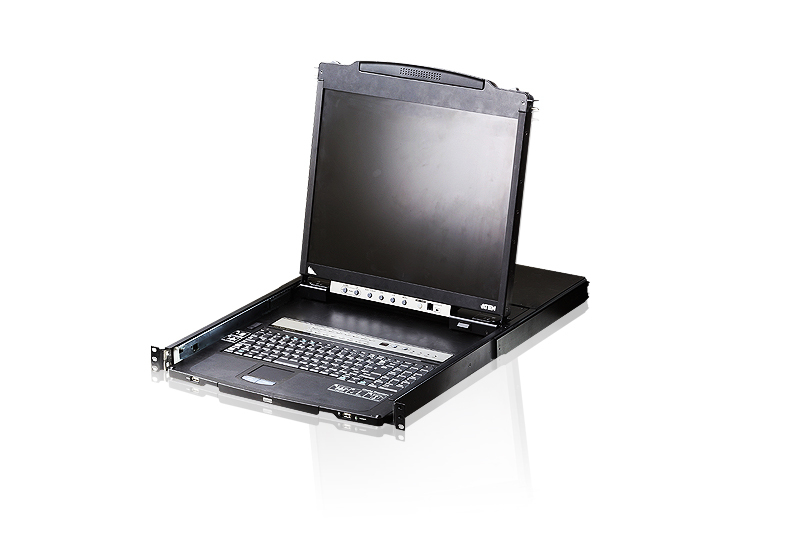 

Консоль KVM (КВМ) ATEN CL5808N, 8-ПК, VGA, LCD 19" 1920x1080, встроенная клавиатура, TouchPad, Dual Rail (CL5808N-ATA-RG), CL5808N