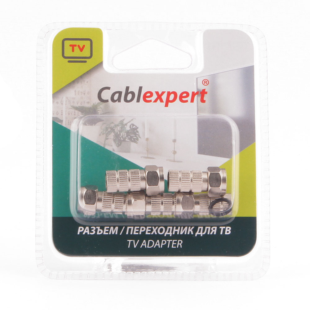 Коннектор F(F) прямой, 5 шт. Cablexpert SPL6-02