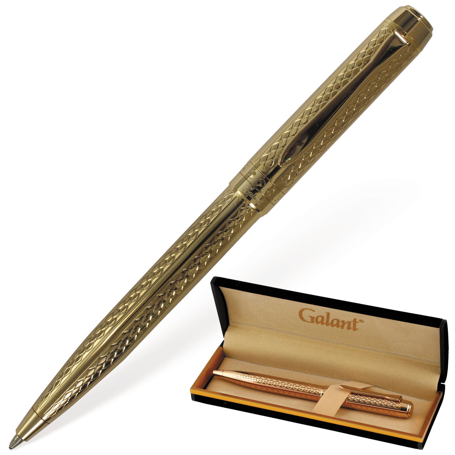 

Ручка шариковая GALANT Graven Gold, синий, Латунь, подарочная упаковка (140466), Graven Gold