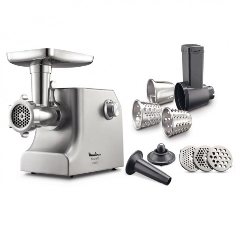 

Электрическая мясорубка Moulinex ME858D32, 2.1 кВт, 5,5 кг/мин, серебристый (ME858D32), ME858D32