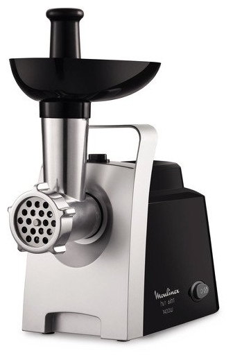 

Электрическая мясорубка Moulinex ME108832, 1.4 кВт, 1.7 кг/мин, черный/серебристый (8010000032), ME108832