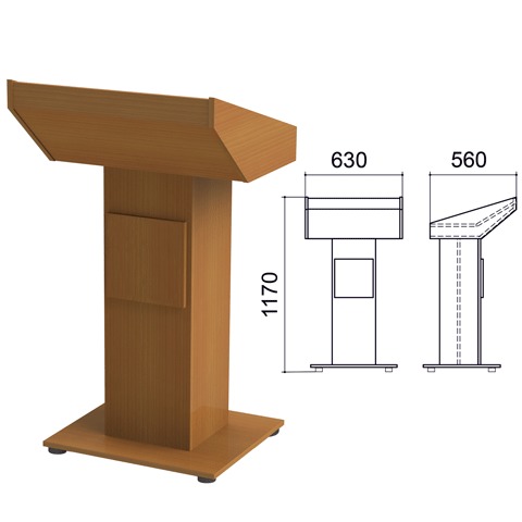 Трибуна напольная Монолит, 630х560х1170мм, орех гварнери (ТЛ03.3)