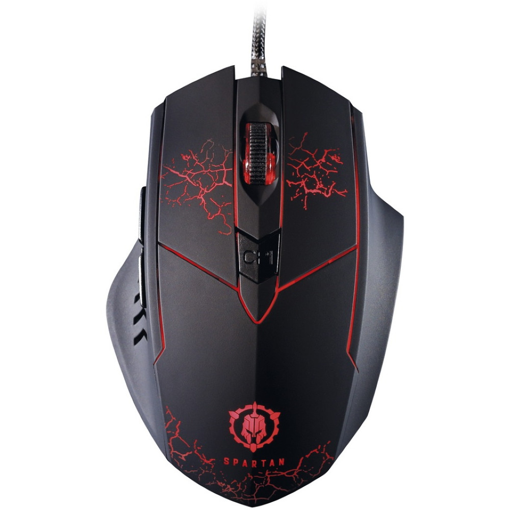 

Мышь проводная SmartBuy RUSH Spartan 737G-K, 2400dpi, оптическая светодиодная, USB, черный (SBM-737G-K), RUSH Spartan 737G-K