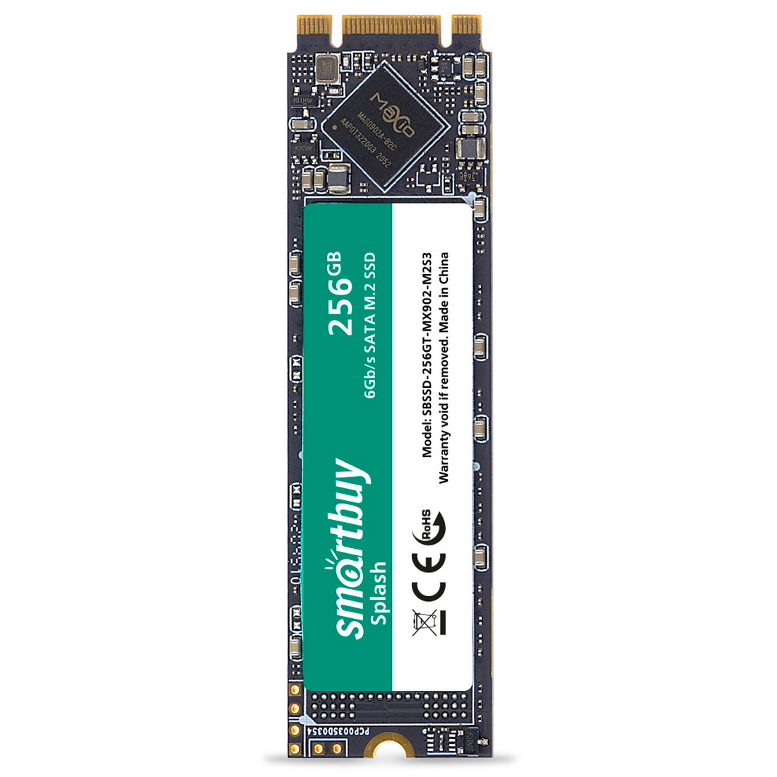 

Твердотельный накопитель (SSD) SmartBuy 256Gb Splash M2, 2280, M.2 (SBSSD-256GT-MX902-M2S3)