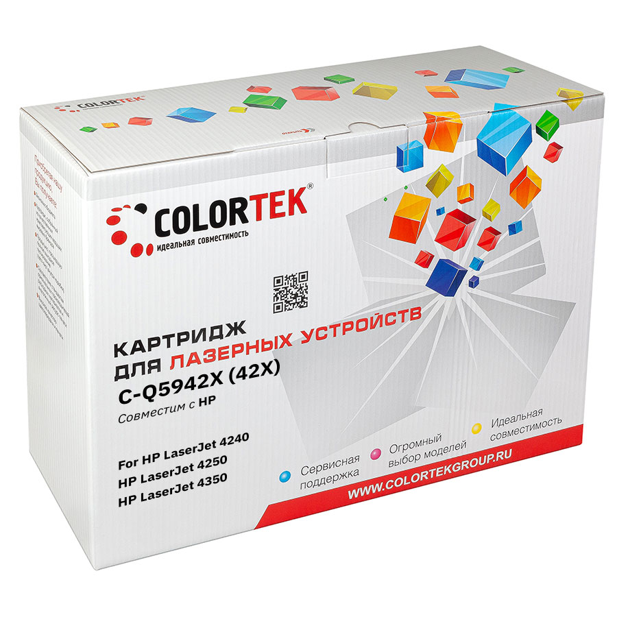 

Картридж лазерный Colortek СТ-Q5942X (42X/Q5942X), черный, 20000 страниц, совместимый для LJ4240/4250/4350