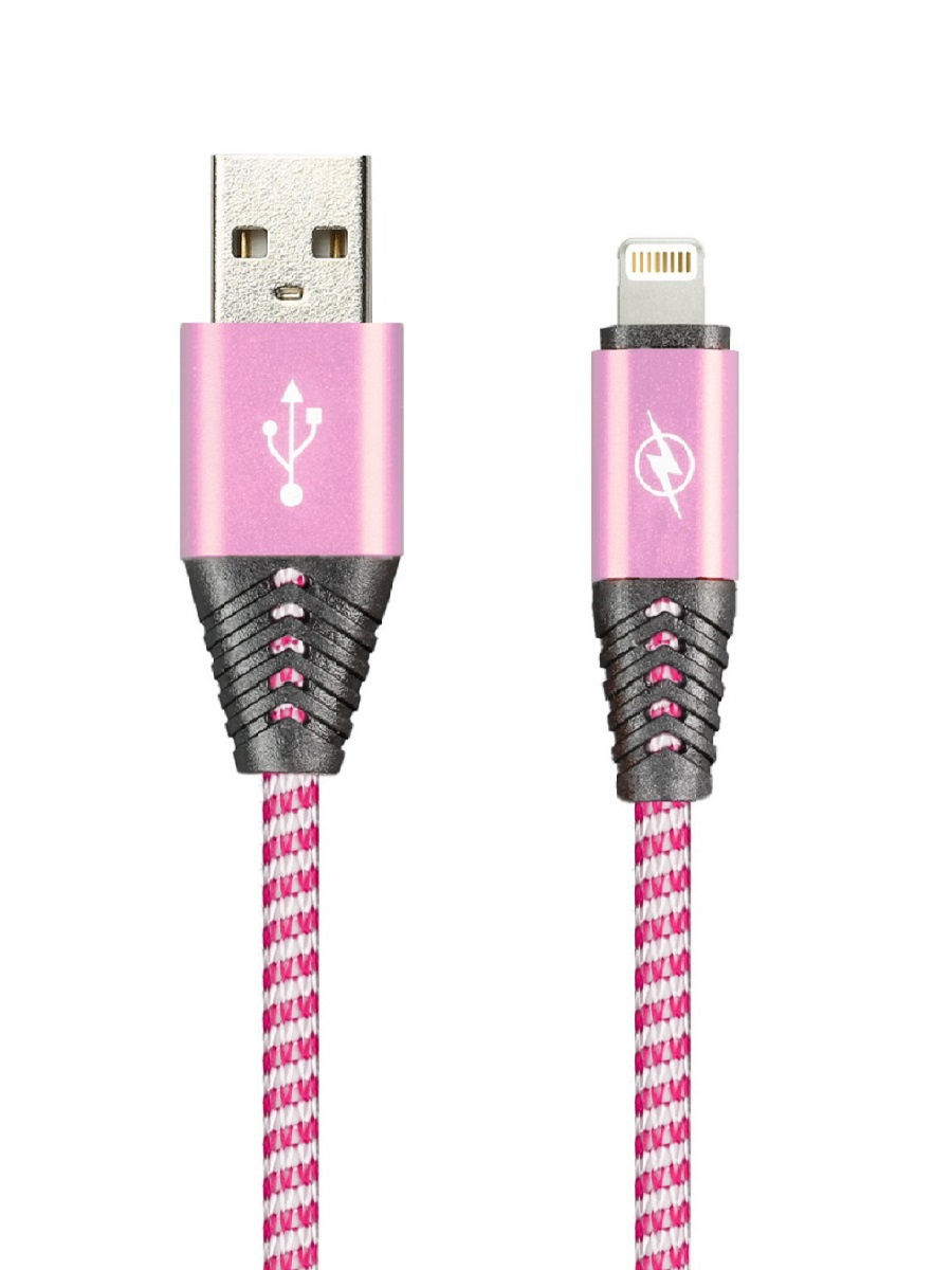 

Кабель USB-Lightning 8-pin(m), 2A, 1м, розовый Smartbuy HEDGEHOG (iK-512HH rose), HEDGEHOG