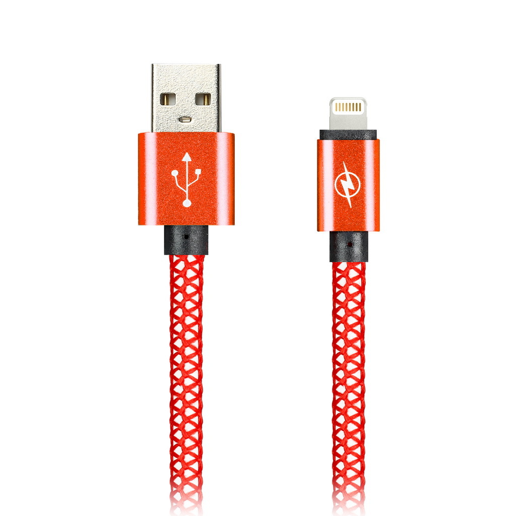 

Кабель USB-Lightning 8-pin(m), 2A, 1м, красный Smartbuy MESH (iK-512MSH red), MESH