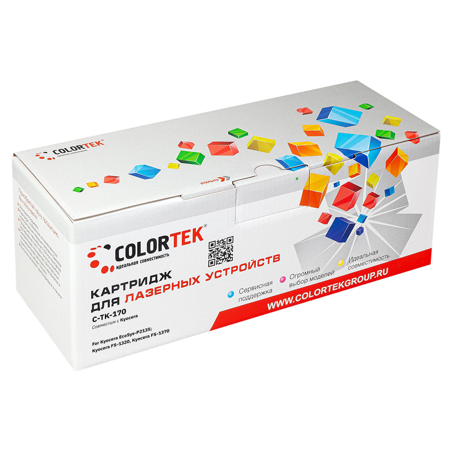 

Картридж лазерный Colortek СТ-TK-170 (TK-170/1T02LZ0NL0 / 1T02LZ0NLC), черный, 7200 страниц, совместимый для Kyocera ECoSYs-P2135/FS-1320/FS-1370