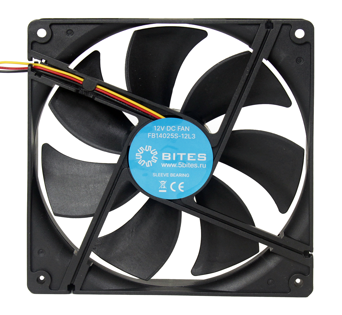 

Вентилятор 5BITES FB14025S-12L3, 140 мм, 1200rpm, 27 дБ, 3-pin, 1шт (FB14025S-12L3), FB14025S-12L3