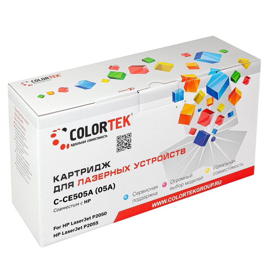 

Картридж лазерный Colortek CT-CE505A, черный, совместимый