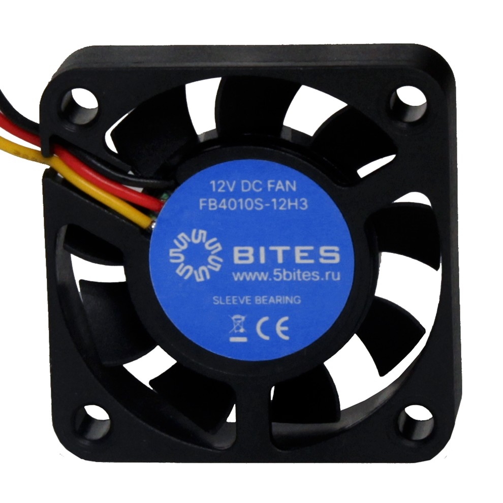 

Вентилятор 5BITES FB4010S-12H3, 40 мм, 6000rpm, 23 дБ, 3-pin, 1шт (FB4010S-12H3), FB4010S-12H3