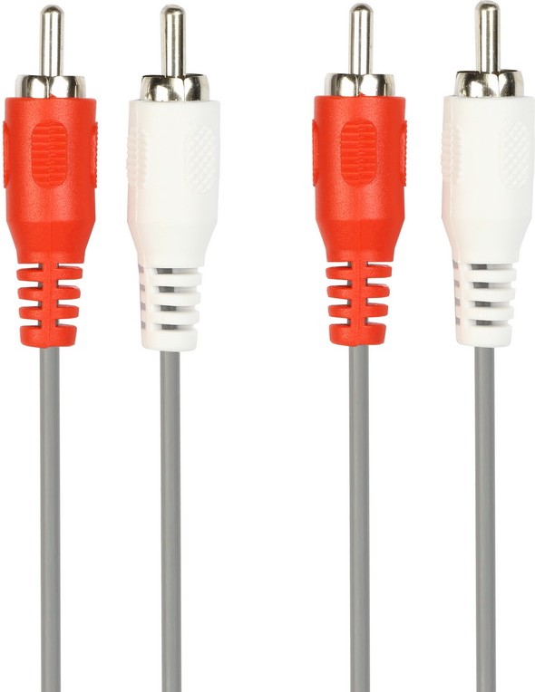 

Кабель 2xRCA(M)-2xRCA(M), 5м, серый Smartbuy (KA-225-150)