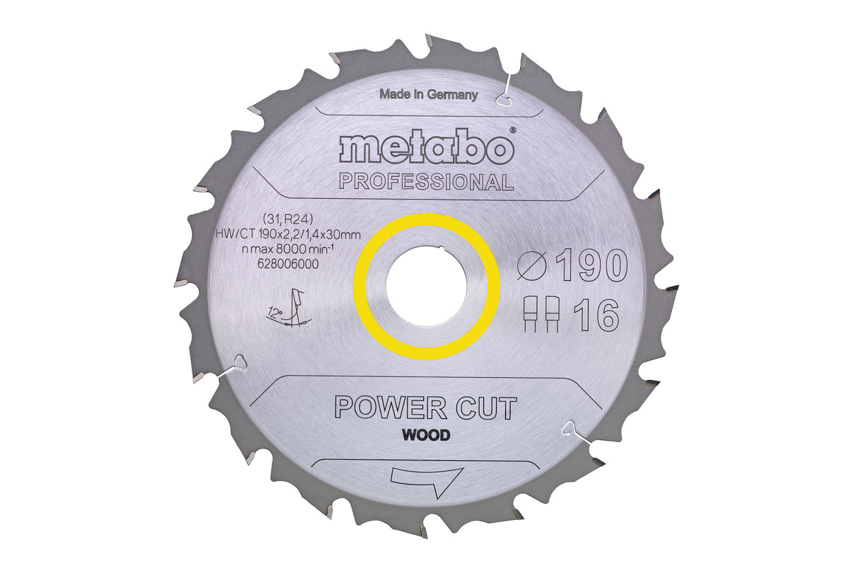 

Пильный диск Metabo Power CUT WOOD, ⌀165мм x 20мм по дереву, 14T, 1шт. (628292000)