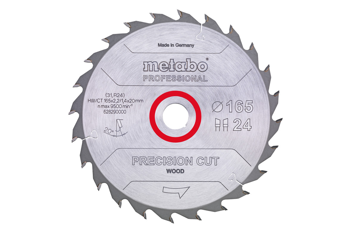 

Пильный диск Metabo Precision Cut, ⌀16.5 см x 2 см по дереву, 24T, 1 шт. (628290000)