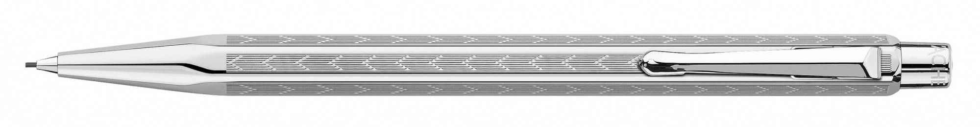 Карандаш механический 0.5мм, подарочная упаковка, серебристый, Carandache Ecridor Chevron Pd (4.286)