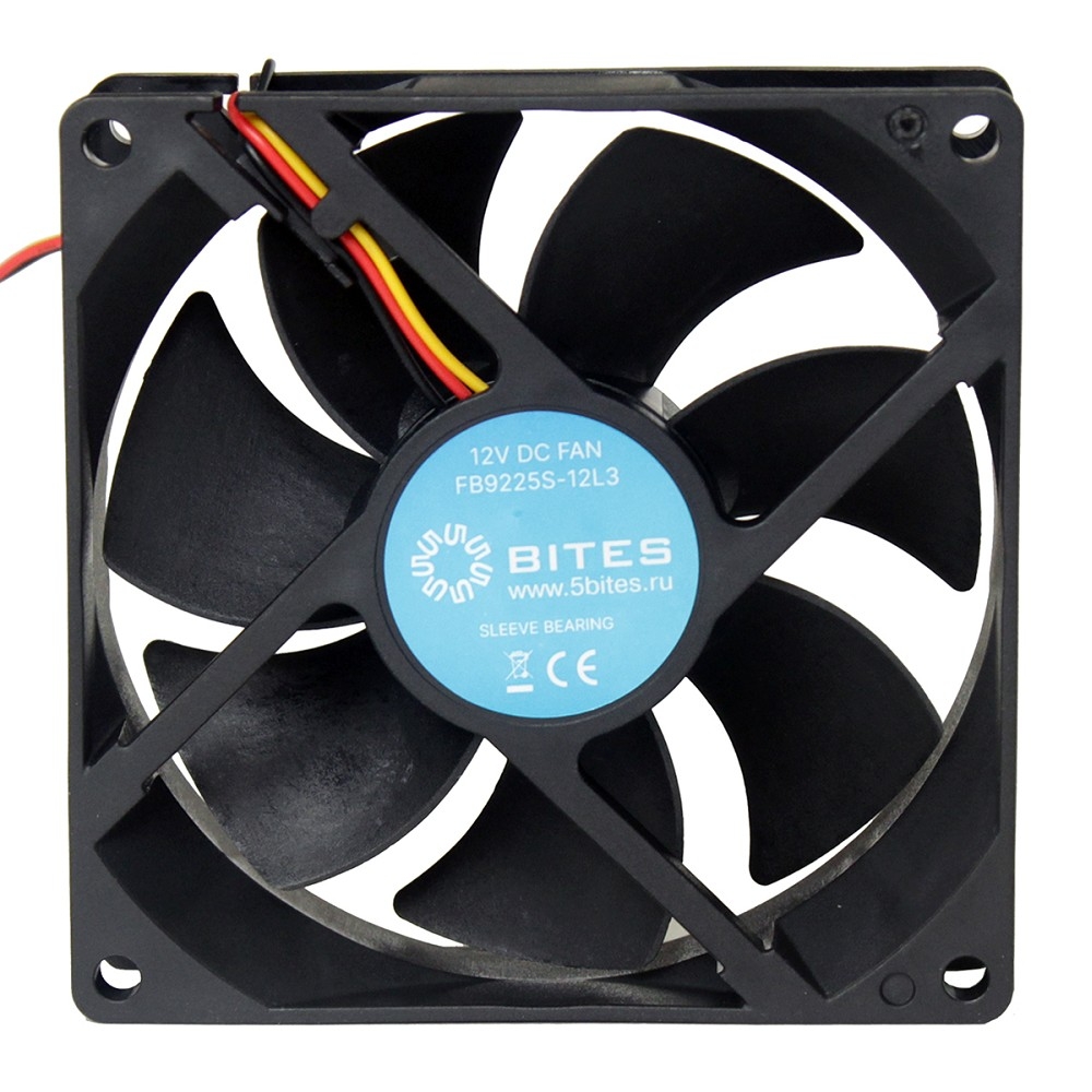 

Вентилятор 5BITES FB9225S-12L3, 92 мм, 1800rpm, 23 дБ, 3-pin, 1шт (FB9225S-12L3), FB9225S-12L3