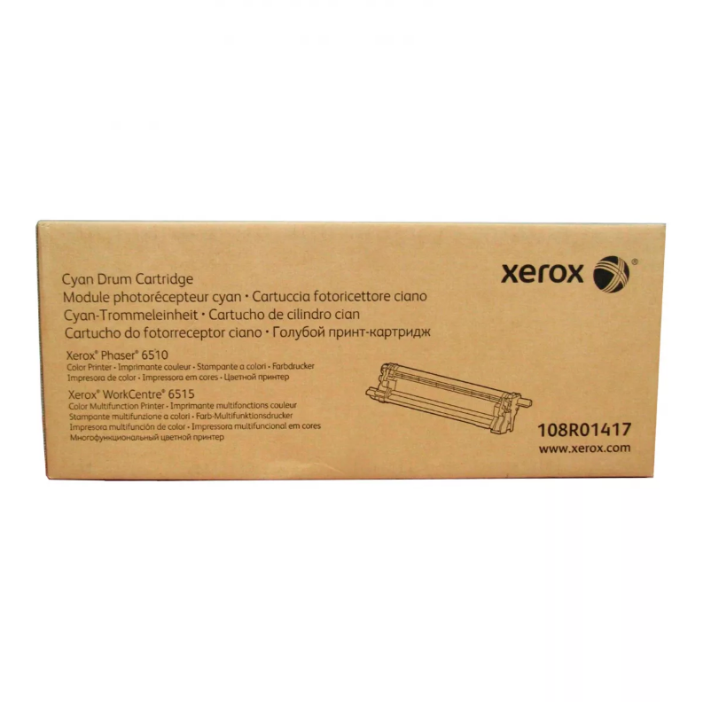 

Драм-картридж (фотобарабан) Xerox 108R01417, голубой, 48000 страниц, оригинальный для Phaser 6510/ WC 6515, голубой