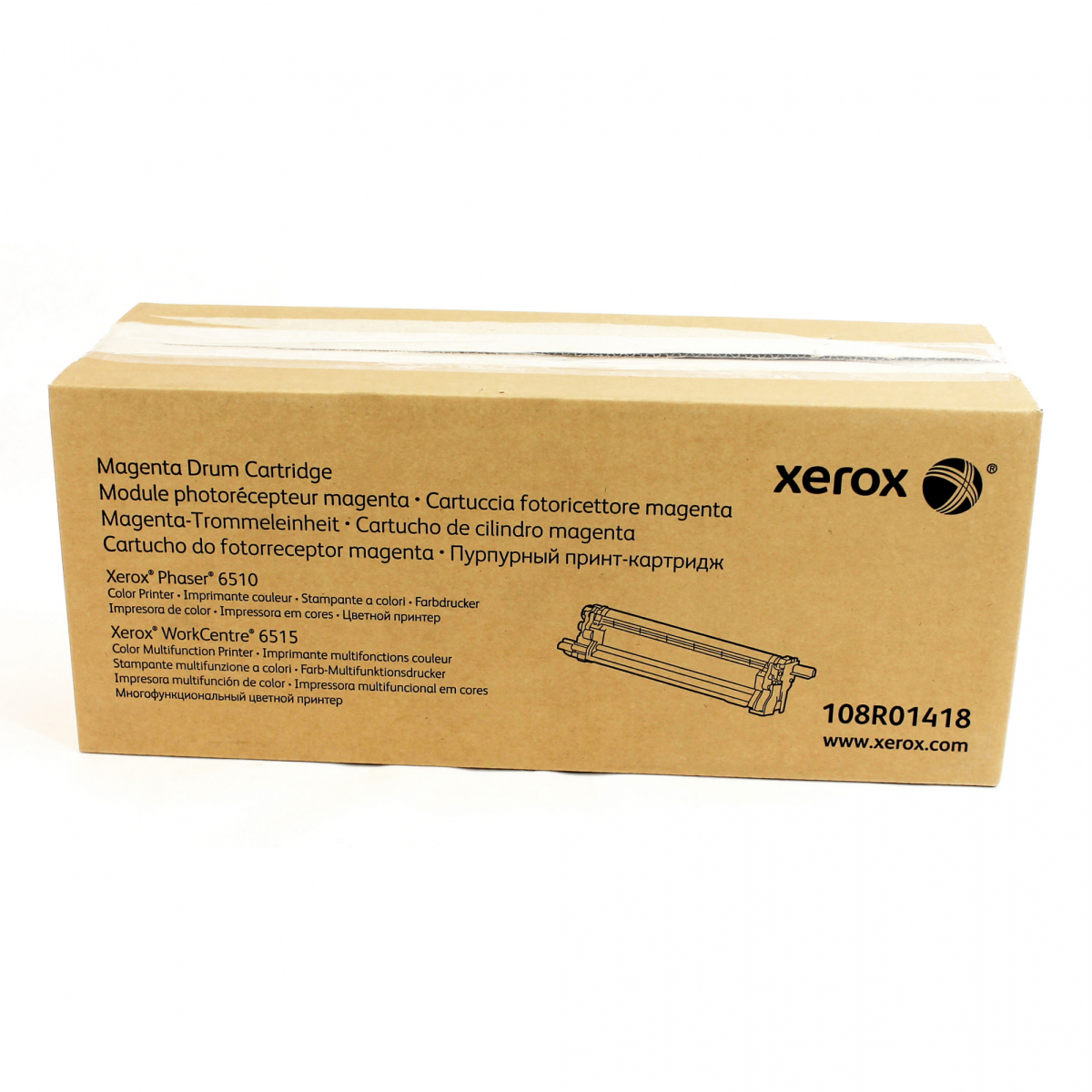 

Драм-картридж (фотобарабан) Xerox 108R01418, пурпурный, 48000 страниц, оригинальный для Phaser 6510/ WC 6515, пурпурный