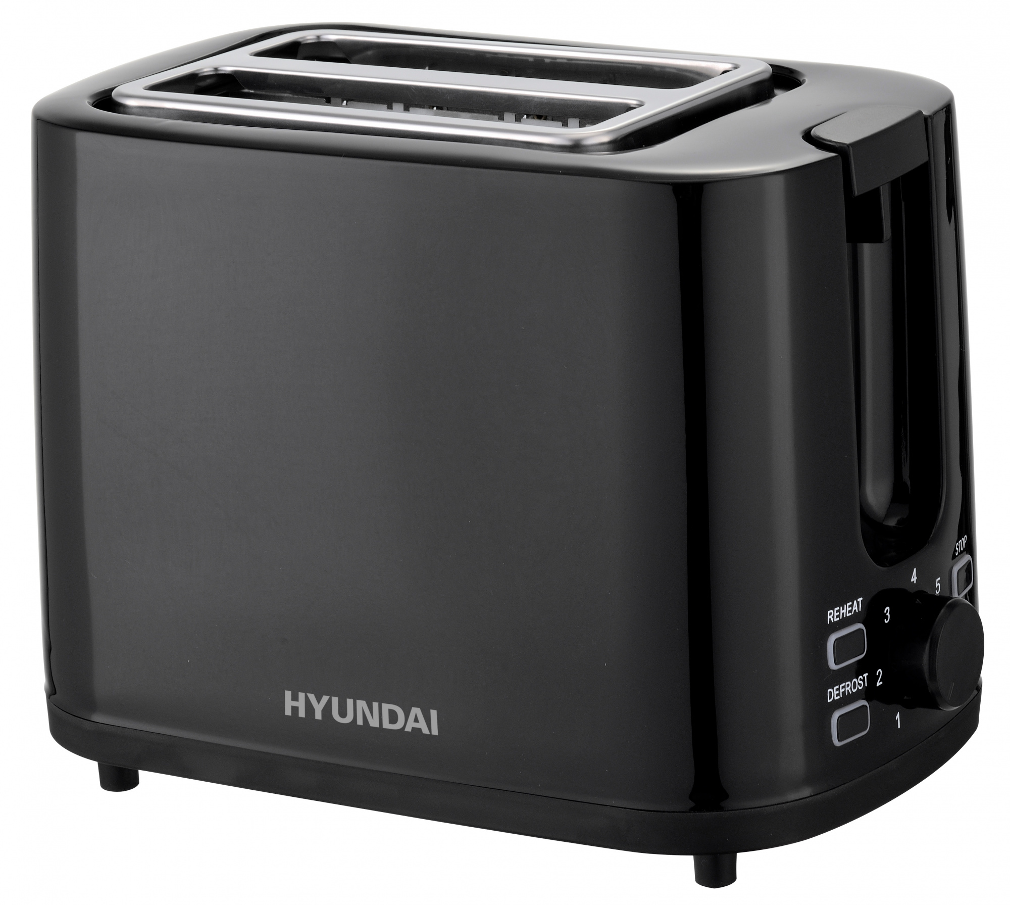 

Тостер Hyundai HYT-3501 900 Вт, подогрев, размораживание, черный (1388316), HYT-3501