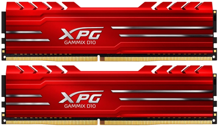 

Комплект памяти DDR4 DIMM 32Gb (2x16Gb), 3200MHz, CL16, 1.35V ADATA XPG GAMMIX D10 Red (AX4U320016G16A-DR10), AX4U320016G16A-DR10