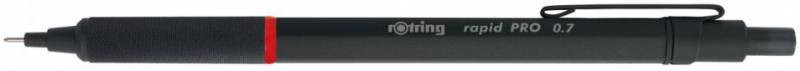 

Карандаш механический 0.7мм, с ластиком, металл, черный, Rotring RAPID PRO (1904257), RAPID PRO