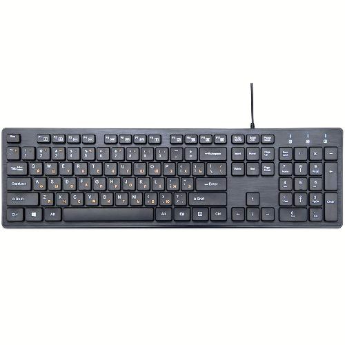 

Клавиатура проводная Gembird KB-8360U, мембранная, USB, черный, KB-8360U