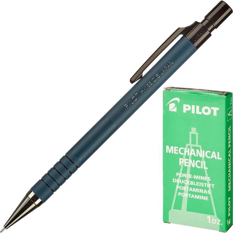 

Карандаш механический 0.5мм, с ластиком, пластик, синий, Pilot H-165-L (49363), H-165-L