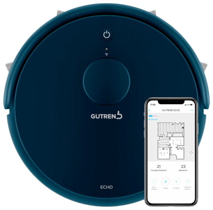 

Робот-пылесос Gutrend ECHO G520 Пульт ДУ, синий (G520B), ECHO G520