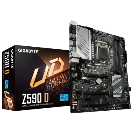 

Материнская плата GIGABYTE Z590 D, Socket1200, Intel Z590, 4xDDR4, 3PCI-Ex16, 6SATA3, 7.1-ch, GLAN, 8 USB 3.2, DP, ATX, Retail, Z590 D