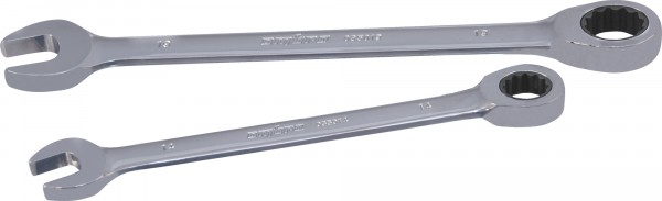 

Ключ гаечный комбинированный 10x10 мм, CrV, трещотка, кованый, Ombra 035010 (55381), 035010