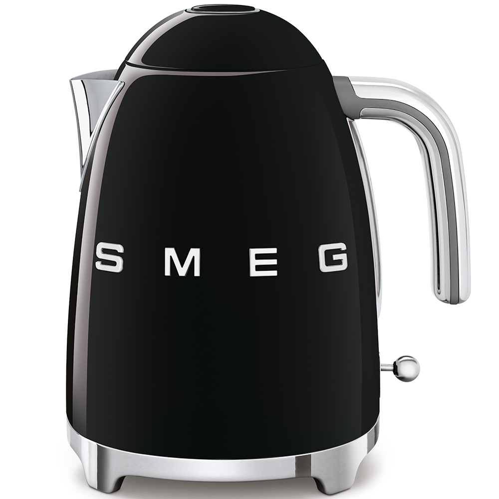 Чайник электрический SMEG стиль 50-х гг KLF03BLEU 1.7л. 2.4 кВт, нержавеющая сталь, черный (KLF03BLEU)