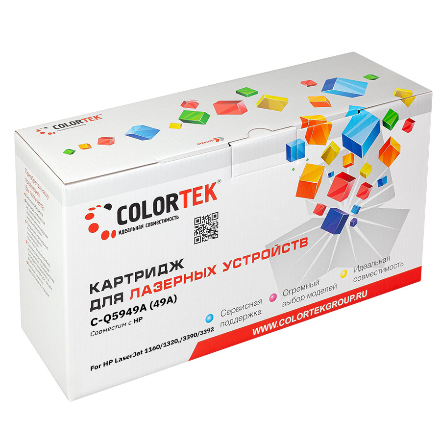 

Картридж лазерный Colortek СТ-Q5949A (49A/Q5949A), черный, 2500 страниц, совместимый для LJ 1160/1320/3390/3392