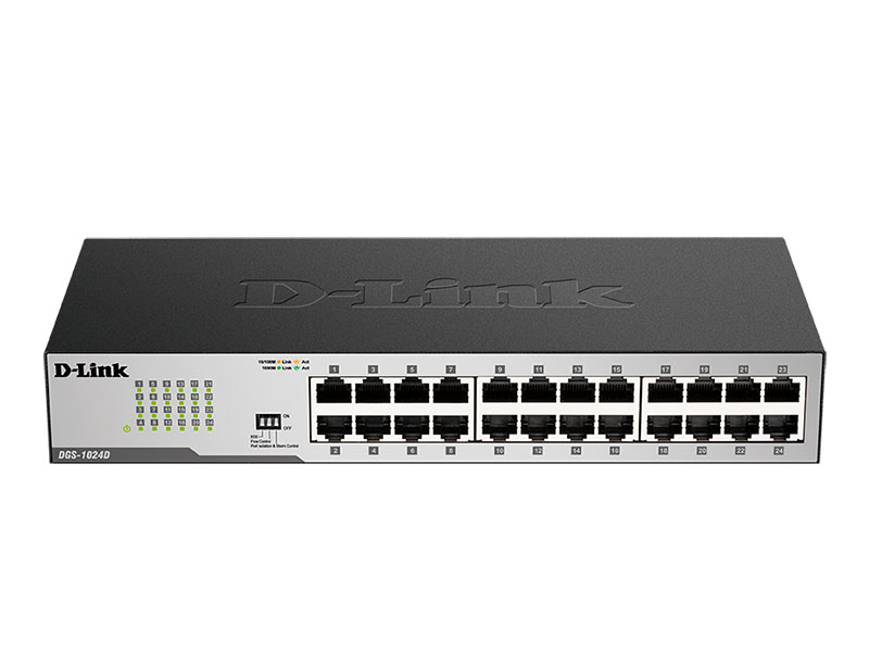 

Коммутатор D-link DGS-1024D, кол-во портов: 24x1 Гбит/с, установка в стойку (DGS-1024D/I1A), DGS-1024D