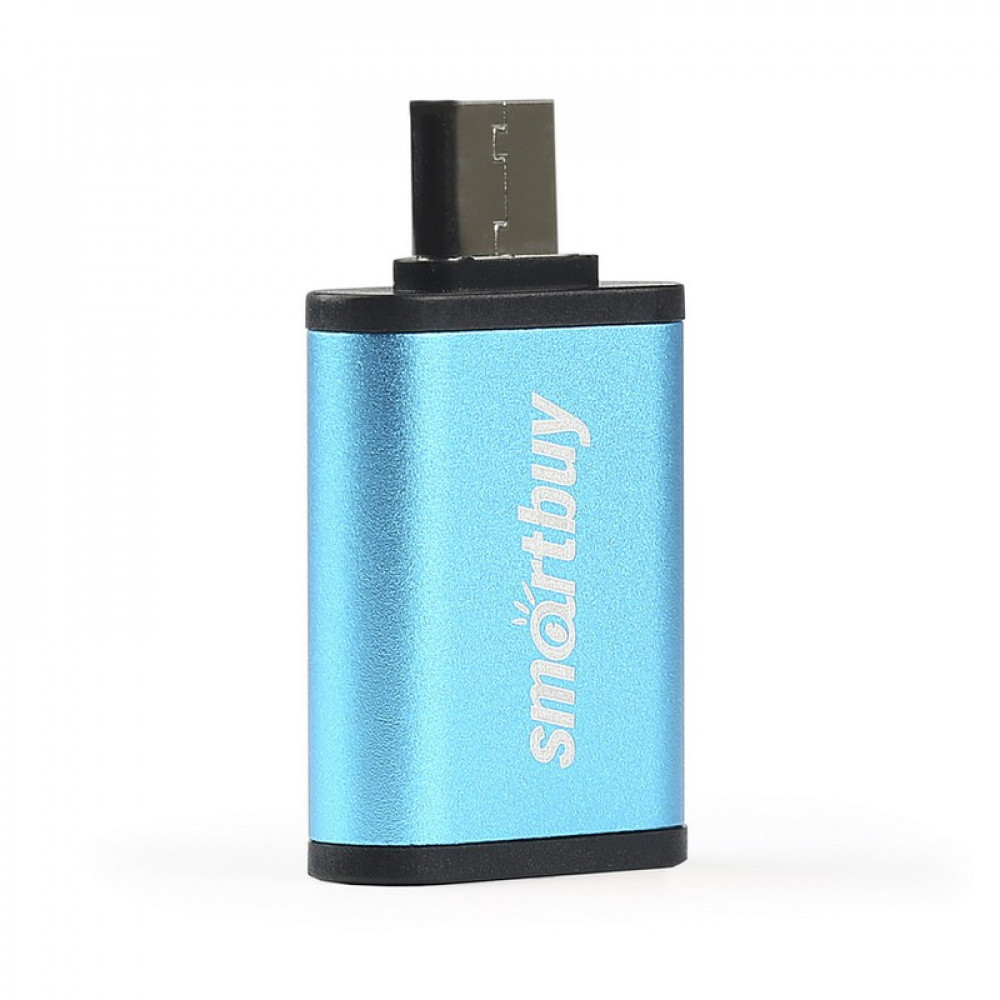 

Переходник (адаптер) USB 3.0(Af)-Type-C(M), OTG, синий Smartbuy (SBR-OTG05-B), 0