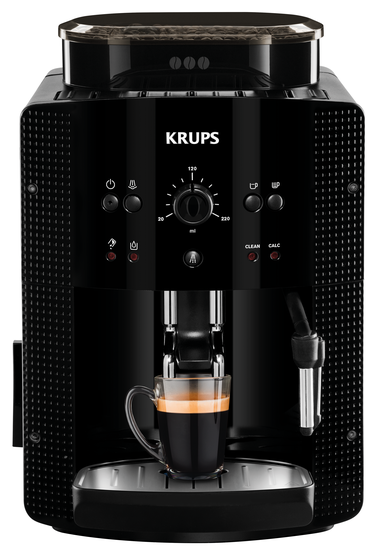 Кофемашина автоматическая Krups Essential EA81R870, зерновой, 1.7л, ручной капучинатор, металлические жернова, черный, 1450Вт (8010000646)