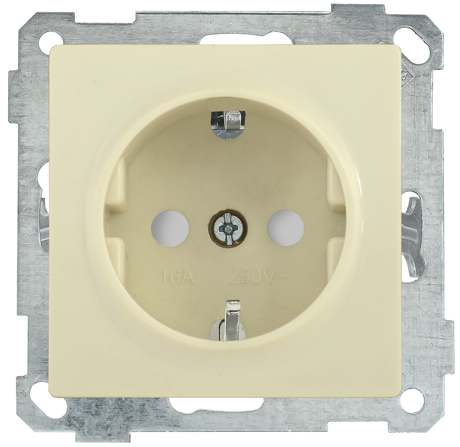 

Розетка IEK Bolero РС14-1-0-Б, скрытый монтаж, однопостовая, с з/к, со шторками, 16A, механизм с накладкой без рамки, IP20, кремовый (ERB14-K33-16), РС14-1-0-Б