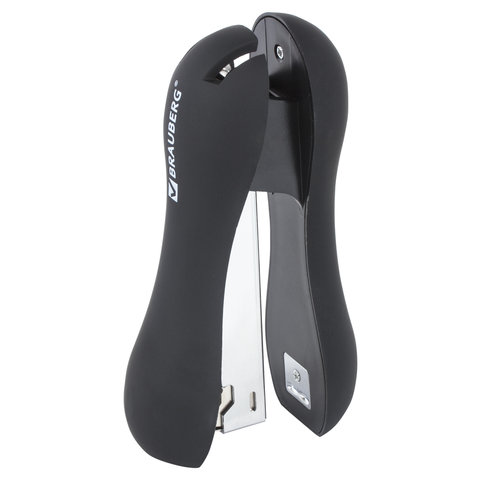 

Степлер ручной до 20 листов - 24/6 26/6, черный, Brauberg Soft Black (226862), Soft Black