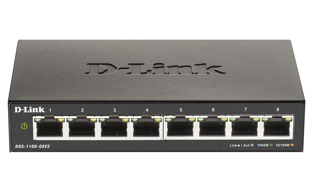 Коммутатор D-Link DGS-1100-08V2, 8x1 Гбит/с