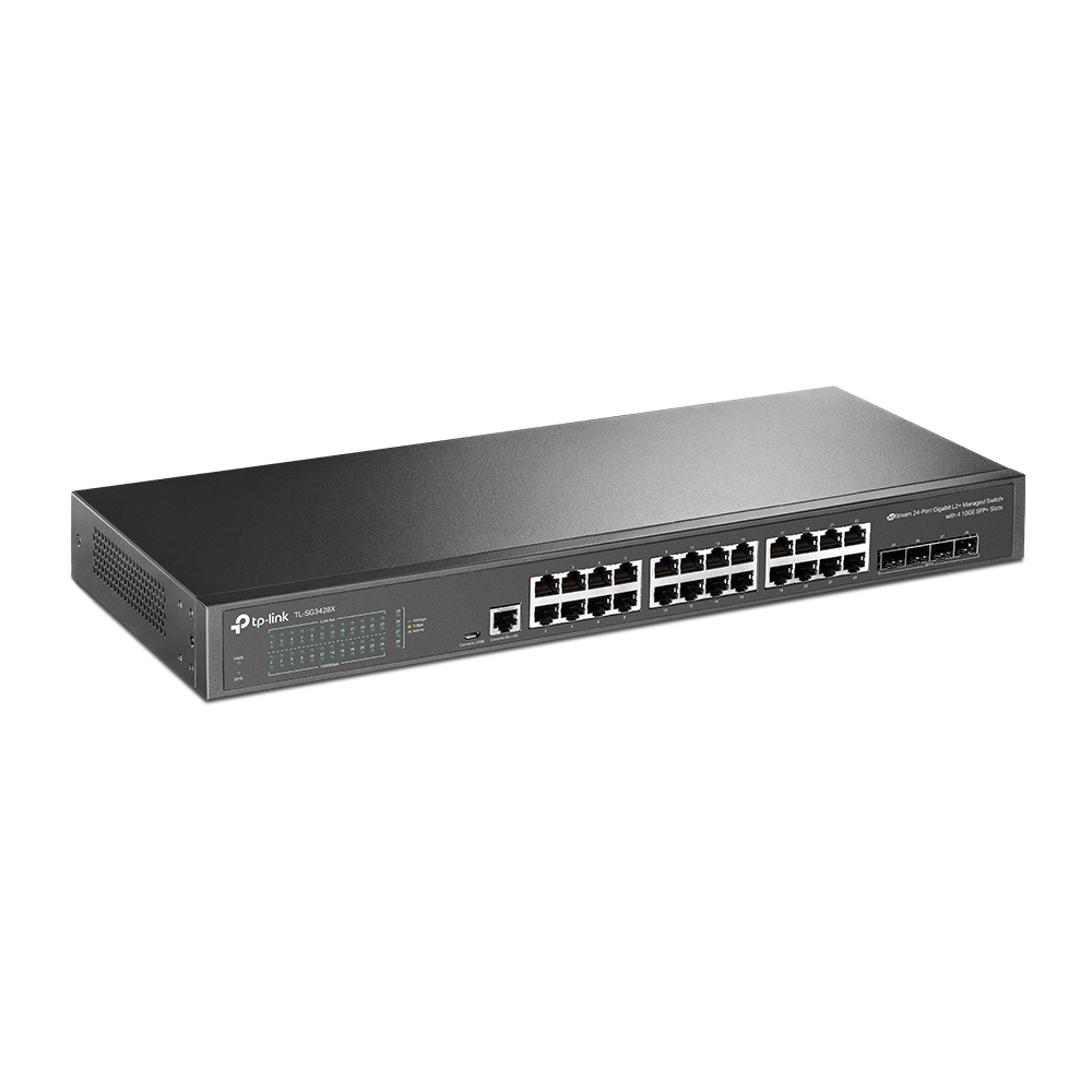 

Коммутатор TP-Link SG3428X, управляемый, кол-во портов: 24x1 Гбит/с SFP+ 4x10 Гбит/с, установка в стойку (TL-SG3428X), TL-SG3428X