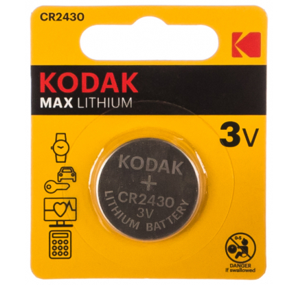 

Батарея Kodak CR2430, 3V, 1шт. (Б0029114)