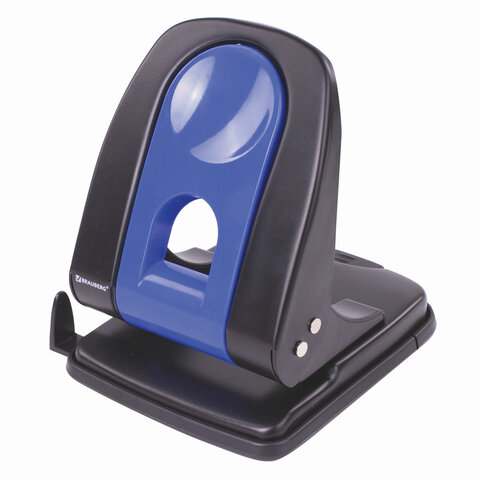 

Дырокол 35 листов, 2 отверстия 6мм, линейка, сине-черный, BRAUBERG Office Expert (228605), Office Expert