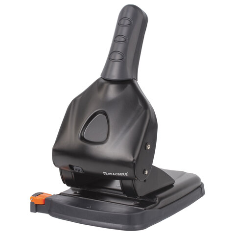 

Дырокол 65 листов, 2 отверстия 6мм, линейка, черный, BRAUBERG Heavy Duty (228496), Heavy Duty