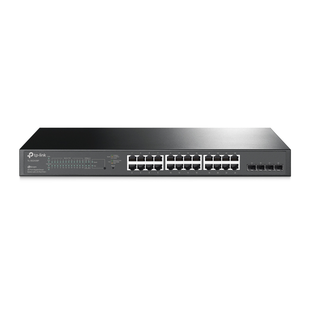 

Коммутатор TP-LINK TL-SG2428P, управляемый, кол-во портов: 24x1 Гбит/с, кол-во SFP/uplink: SFP 4x1 Гбит/с, установка в стойку, PoE: 24x30Вт (макс. 250Вт) (TL-SG2428P), TL-SG2428P