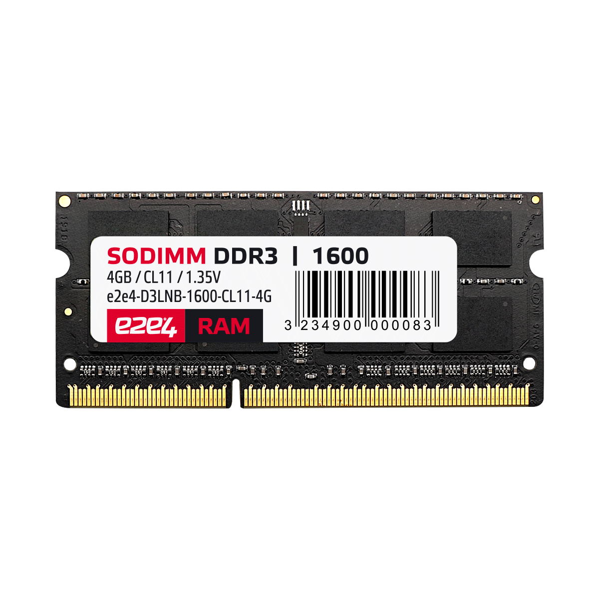 

Память DDR3L SODIMM 4Gb, 1600MHz, CL11, 1.35V e2e4 (D3LNB-1600-CL11-4G), D3LNB-1600-CL11-4G